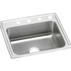 Elkay Celebrity 25" Stainless Steel Kitchen Sink, 20 Gauge, Brushed Satin, 3 Faucet Hole, PSR25213