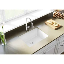 Elkay Classic 25" Quartz Kitchen Sink, White, ELGU2522WH0
