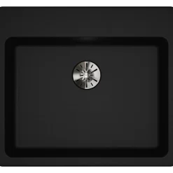 Elkay Classic 25" Quartz Kitchen Sink, Black, Pre-scored for up to 5 Faucet Hole, ELGAD2522PDBK0