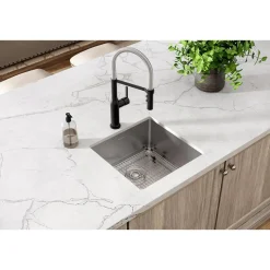 Elkay Crosstown 19" Stainless Steel Kitchen Sink, 18 Gauge, Polished Satin, ECTRU17179TC