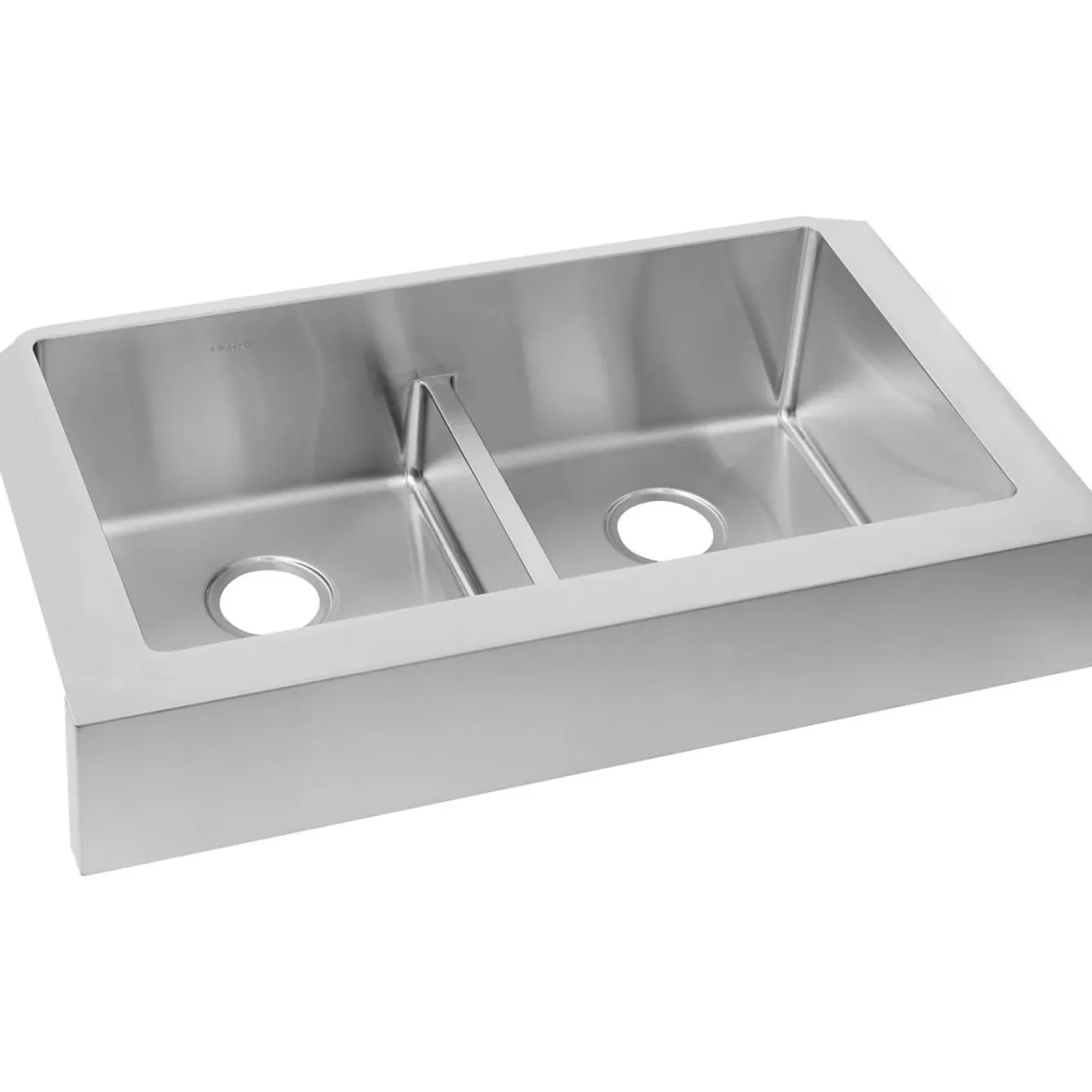 Elkay Crosstown 36" Stainless Steel Farmhouse Kitchen Sink, 50/50 Double Bowl, 18 Gauge, Polished Satin, ECTRUFA32179