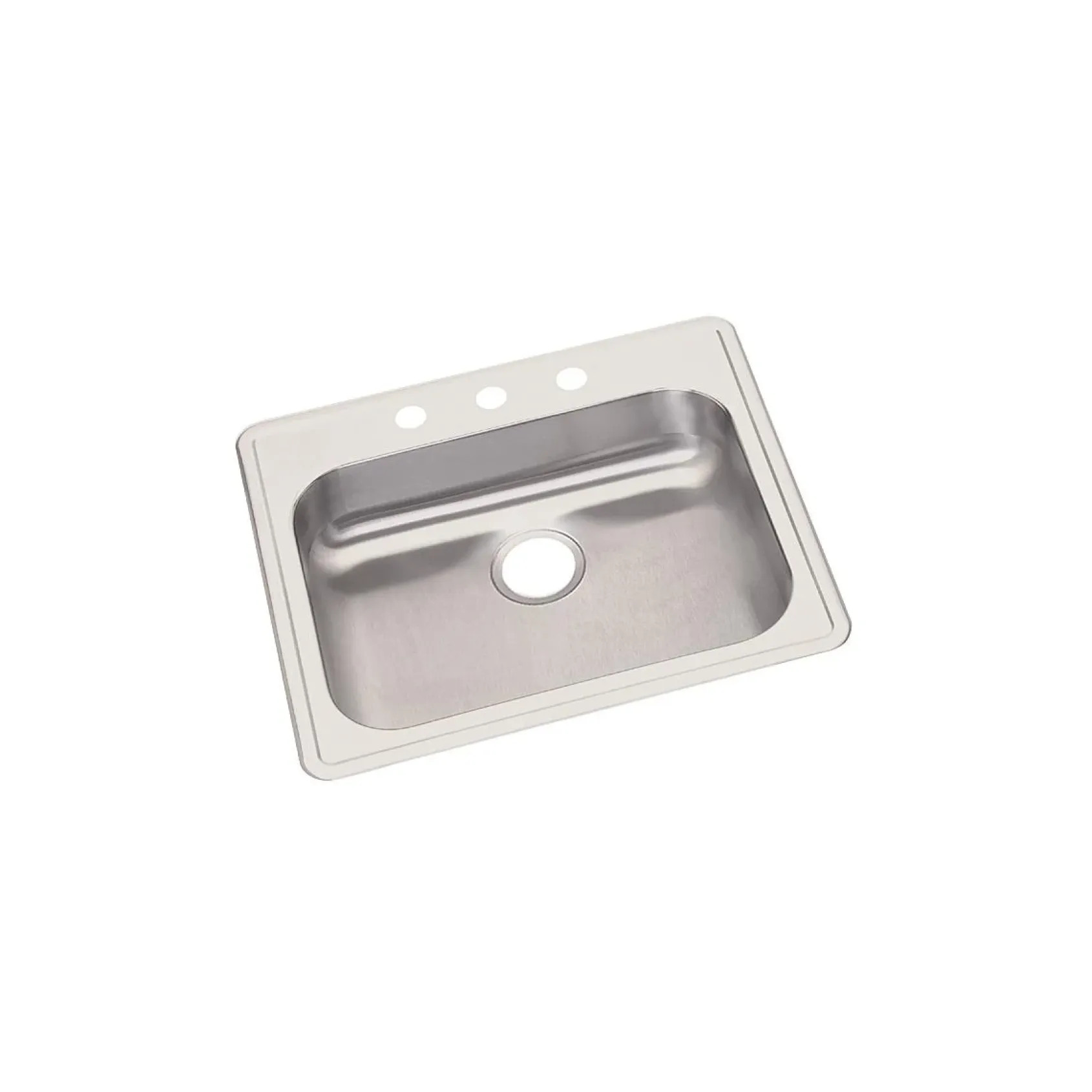 Elkay Dayton 25" Stainless Steel Kitchen Sink, Satin, 4 Faucet Hole, GE125214