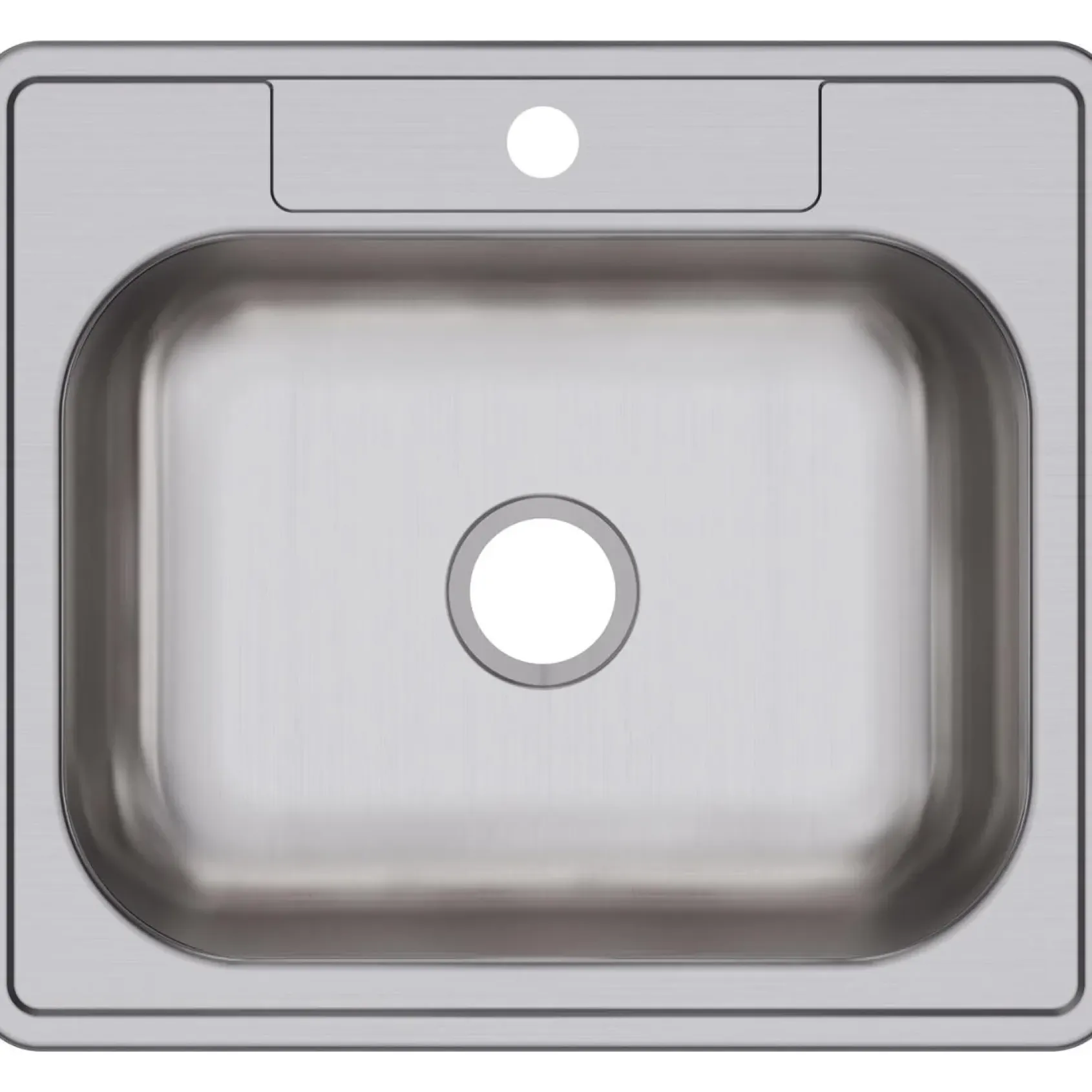 Elkay Dayton 25" Stainless Steel Kitchen Sink, Satin, 1 Faucet Hole, D125221