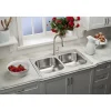 Elkay Dayton 33" Stainless Steel Kitchen Sink, 50/50 Double Bowl, 20 Gauge, Elite Satin, 4 Faucet Hole, DSEW40233224
