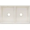 Elkay 33" Fireclay Farmhouse Kitchen Sink, 50/50 Double Bowl, Biscuit, SWUF32189BI