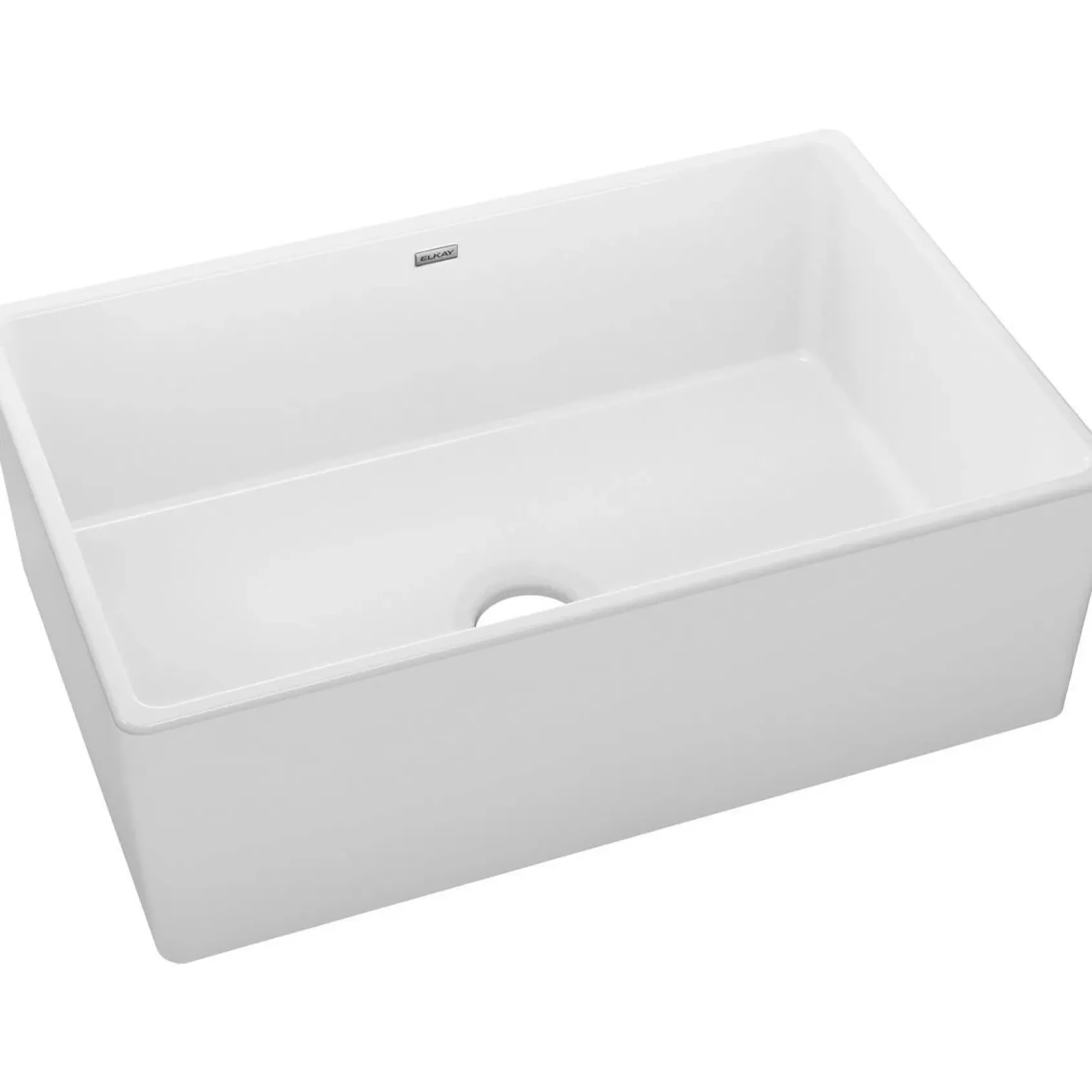 Elkay 30" Fireclay Farmhouse Kitchen Sink, White, SWUF28179WH