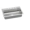 Elkay Lustertone Classic 31" Drop In/Topmount Stainless Steel ADA Kitchen Sink, Lustrous Satin, 2 Faucet Holes, LRADQ3122602