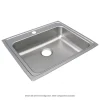 Elkay Lustertone Classic 25" Drop In/Topmount Stainless Steel ADA Kitchen Sink, Lustrous Satin, MR2 Faucet Holes, LRAD252155MR2