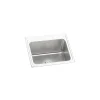 Elkay Lustertone Classic 25" Drop In/Topmount Stainless Steel Kitchen Sink, Lustrous Satin, 2 Faucet Holes, DLR252210PD2