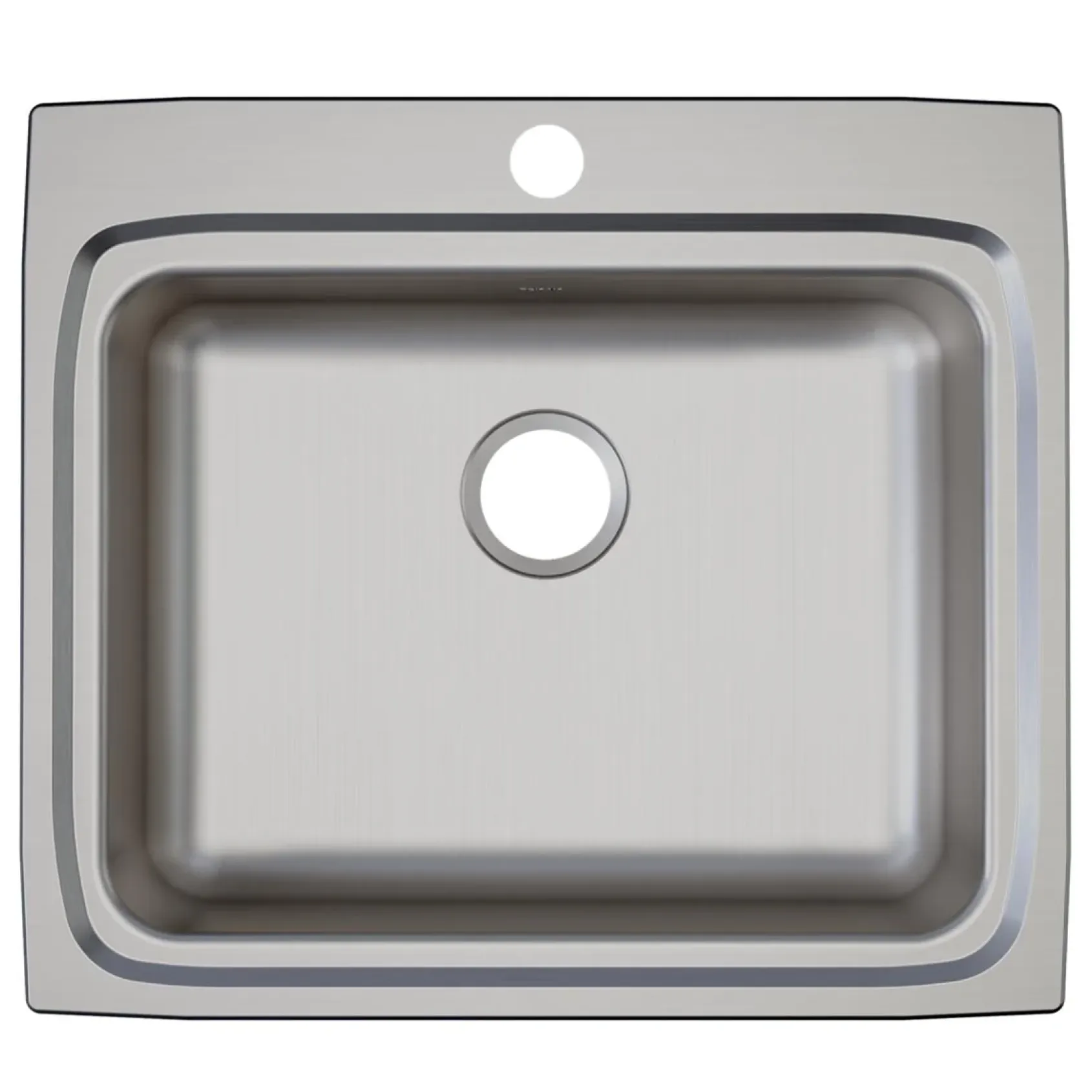 Elkay Lustertone Classic 25" Drop In/Topmount Stainless Steel ADA Kitchen Sink, Lustrous Satin, 4 Faucet Holes, LRAD2522554