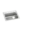 Elkay Lustertone Classic 22" Drop In/Topmount Stainless Steel ADA Kitchen Sink, Lustrous Satin, 3 Faucet Holes, LRAD221965R3
