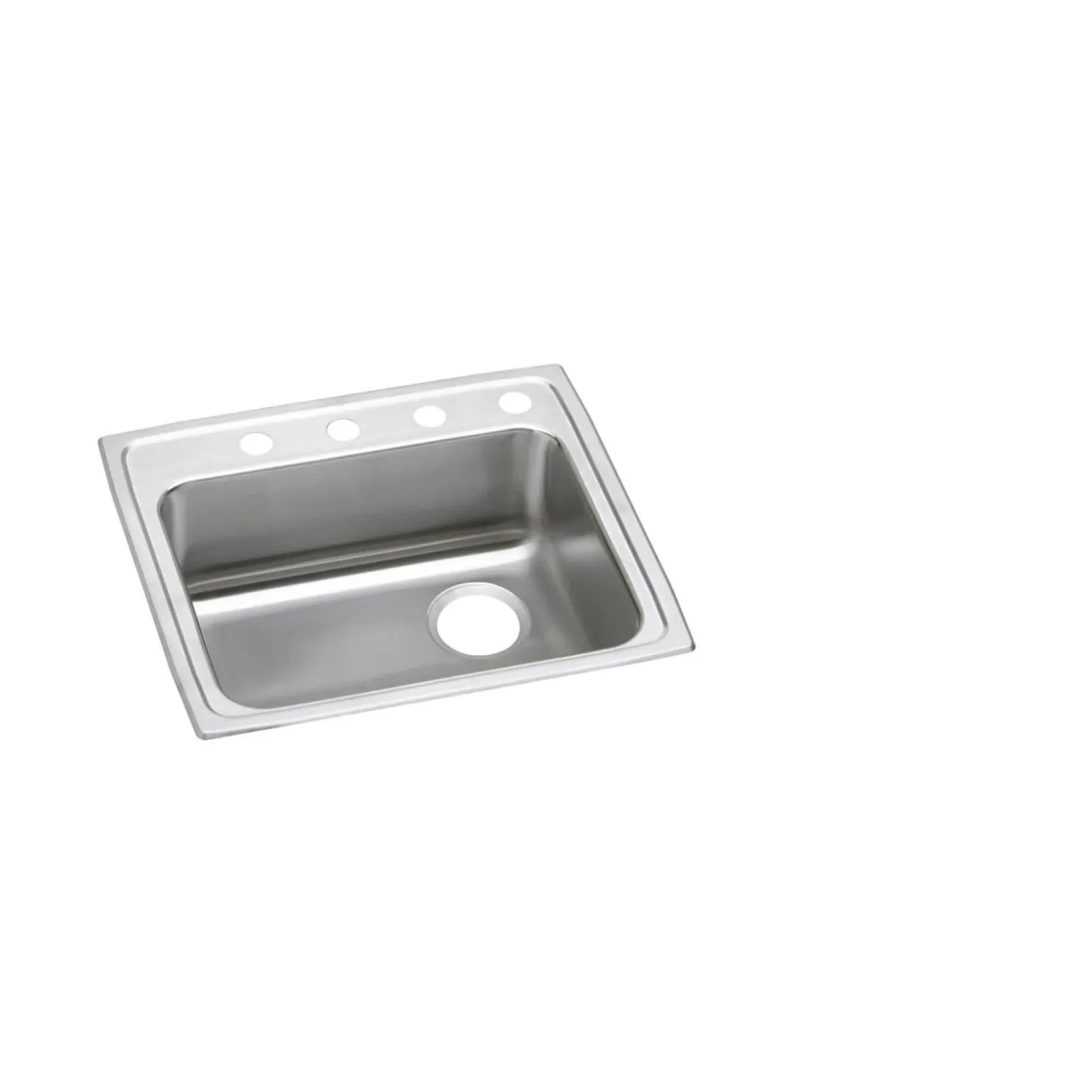 Elkay Lustertone Classic 22" Drop In/Topmount Stainless Steel ADA Kitchen Sink, Lustrous Satin, 3 Faucet Holes, LRAD221965R3