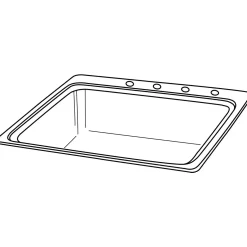 Elkay Lustertone Classic 25" Drop In/Topmount Stainless Steel Kitchen Sink, Lustrous Satin, 2 Faucet Holes, Perfect Drain, LR2522PD2