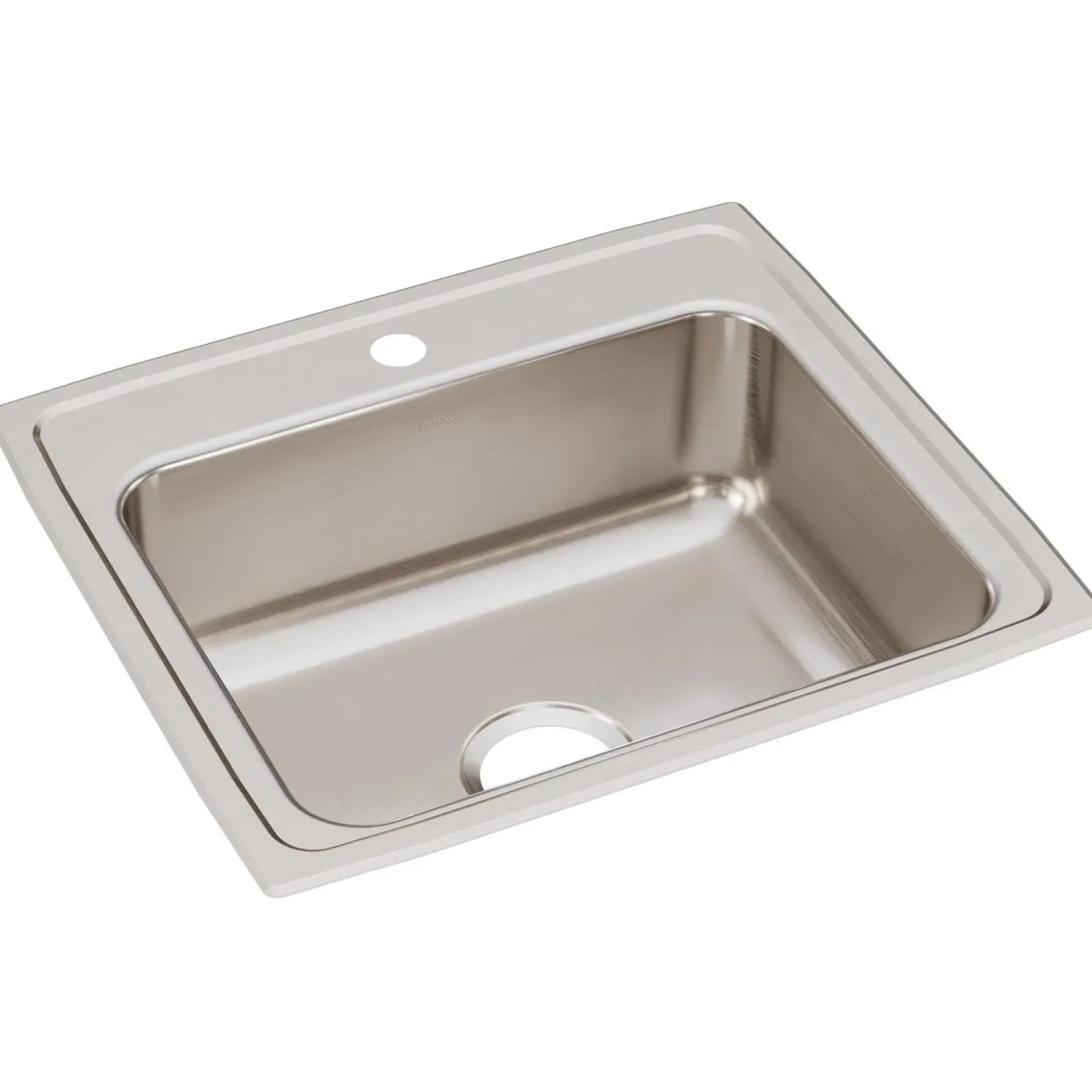Elkay Lustertone Classic 22" Stainless Steel Kitchen Sink, 18 Gauge, Lustrous Satin, 1 Faucet Hole, LR22191