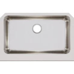 Elkay Lustertone Classic 33" Stainless Steel Farmhouse Kitchen Sink, 18 Gauge, Lustrous Satin, ELUHFS2816