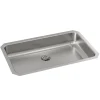 Elkay Lustertone Classic 31" Undermount Stainless Steel ADA Kitchen Sink, Lustrous Satin, 18 Gauge, ELUHAD281655PD