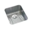 Elkay Lustertone Classic 19" Undermount Stainless Steel Kitchen Sink Kit, Lustrous Satin, 18 Gauge, ELUH1616DBG