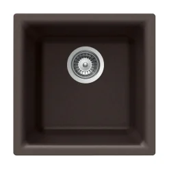 Houzer 16" Composite Granite Dual Mount Bar/Prep Sink, Brown, E-100 MOCHA
