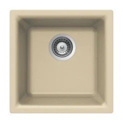 Houzer 16" Composite Granite Dual Mount Bar/Prep Sink, Biscuit, E-100 SAND