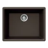 Houzer 24" Composite Granite Undermount Single Bowl Kitchen Sink, Brown, G-100U MOCHA