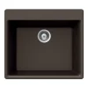 Houzer 24" Composite Granite Topmount Single Bowl Kitchen Sink, Brown, G-100 MOCHA