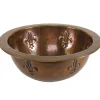 Houzer 15" Copper Flat Lip Bathroom Sink, HW-FAM1RF