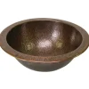 Houzer 12" Copper Flat Lip Bathroom Sink, HW-BAB1RF