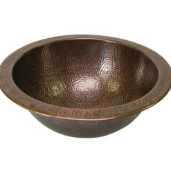 Houzer 12" Copper Flat Lip Bathroom Sink, HW-BAB1RF