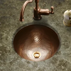 Houzer 12" Copper Flat Lip Bathroom Sink, HW-BAB1RF