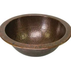 Houzer 15" Copper Flat Lip Bathroom Sink, HW-CLA1RF