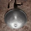 Houzer 17" Copper Flat Lip Bathroom Sink, Pewter, HW-AUG2RF
