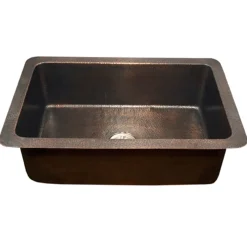 Houzer 32" Copper Undermount Large Single Bowl Kitchen Sink, HW-CHA11