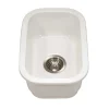 Houzer 12" Fireclay Undermount Bar Sink, White, Platus Series, PTB-1318 WH