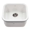 Houzer 19" Fireclay Undermount Bar Sink, White, Platus Series, PTB-1919 WH