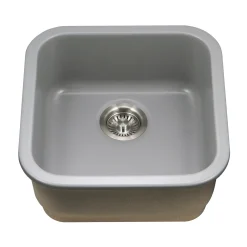 Houzer 19" Fireclay Undermount Bar Sink, Grey, Platus Series, PTB-1919 GR