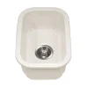 Houzer 12" Fireclay Undermount Bar Sink, Biscuit, Platus Series, PTB-1318 BQ