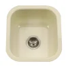 Houzer 16" Porcelain Enamel Steel Undermount Bar/Prep Sink, Biscuit, PCB-1750 BQ