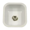 Houzer 16" Porcelain Enamel Steel Undermount Bar/Prep Sink, White, PCB-1750 WH
