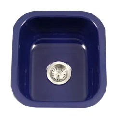 Houzer 16" Porcelain Enamel Steel Undermount Bar/Prep Sink, Blue, PCB-1750 NB
