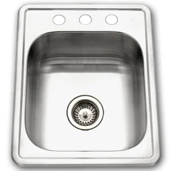 Houzer 17" Stainless Steel Topmount Bar/Prep Sink, 1722-7BS-1