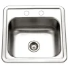 Houzer 15" Stainless Steel Topmount Bar/Prep Sink, 1515-6BS-1