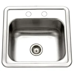 Houzer 15" Stainless Steel Topmount Bar/Prep Sink, 1515-6BS-1