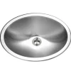 Houzer 18" Stainless Steel Undermount Bathroom Sink, Oval, CH-1800-1