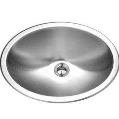Houzer 18" Stainless Steel Undermount Bathroom Sink, Oval, CH-1800-1