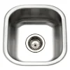 Houzer 16" Stainless Steel Undermount Club Prep/Large Bar Sink Bar Sink, MS-1708-1