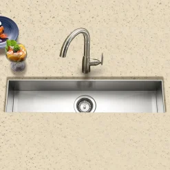Houzer 32" Stainless Steel Undermount Bar/Prep Sink, Rectangle, CTB-3285