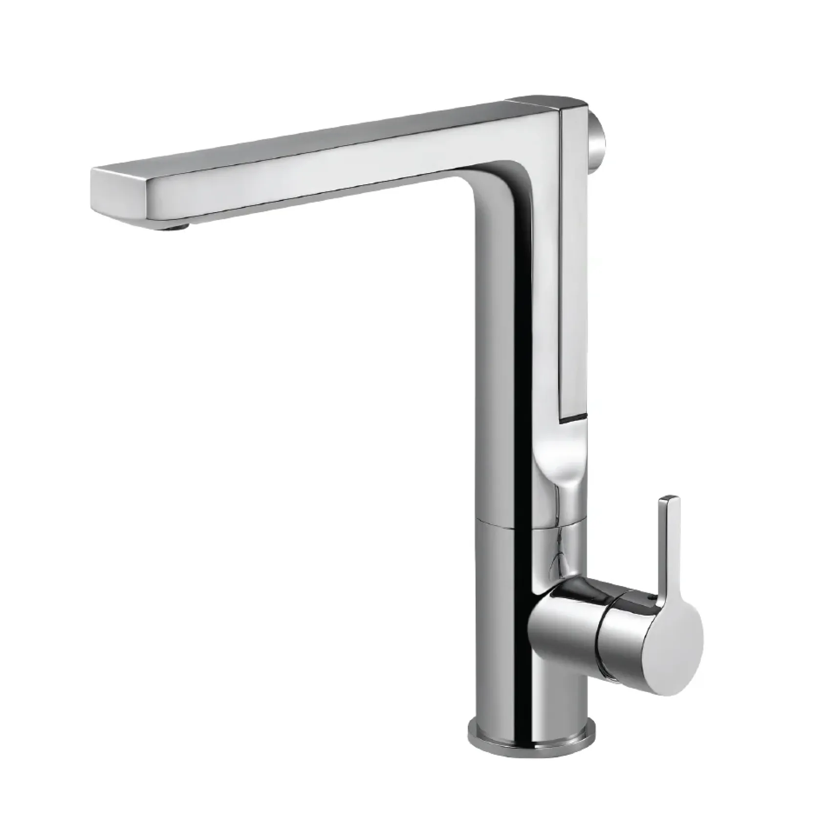 Houzer Ascend Integrated Pull Up Kitchen Faucet with CeraDox Technology Polished Chrome, ASCPU-460-PC