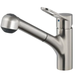 Houzer Ayr Pull Out Kitchen Faucet Brushed Nickel, AYRPO-972-BN