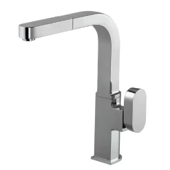 Houzer Azura Pull Out Kitchen Faucet with CeraDox Technology Polished Chrome, AZUPO-965-PC