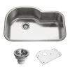 Houzer Belleo 21" Drop In/Topmount Stainless Steel Kitchen Sink, 18 Gauge, BSH-3200